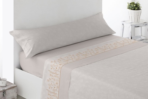 JUEGO DE SABANAS TELA RODA BEIGE MIRACLE