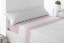 JUEGO DE SABANAS TELA LANUZA ROSA MIRACLE