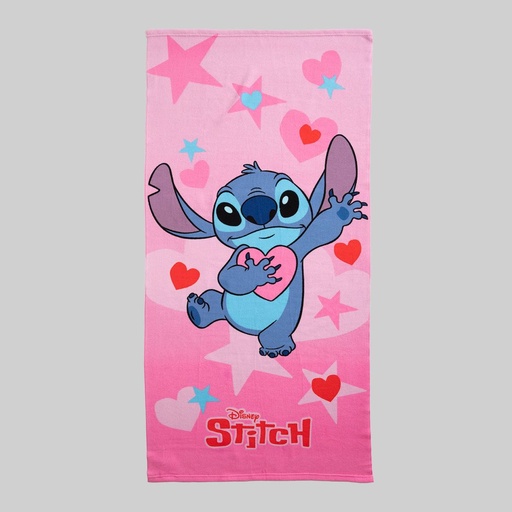 [ET3711LT90T07200] TOALLA PLAYA MICROFIBRA LICENCIA HEARTS 70X140 LILO&amp;STITCH