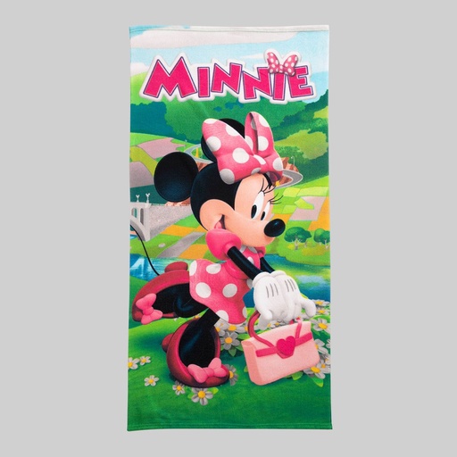 [ET3711MN40T07200] TOALLA PLAYA MICROFIBRA LICENCIA GARDEN 70X140 MINNIE