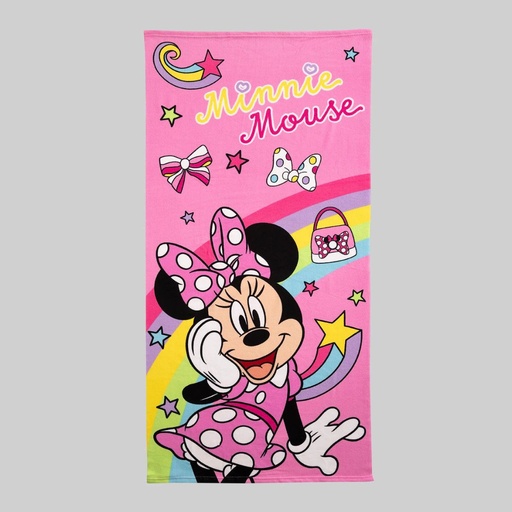 [ET3711MN30T07200] TOALLA PLAYA MICROFIBRA LICENCIA RAINBOW 70X140 MINNIE