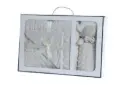 MANTA + DOU DOU 10887 BLANCO/BEIGE 80X110 GAMBERRITOS 
