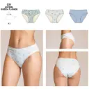PACK 3 BRAGUITAS MIDI MUJER REF 221 GREEN FLOWER WATERLEMON