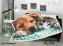 MANTA PLAID SHERPA PUPPY 130X160 DOLZ
