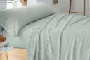 JUEGO SABANAS CORALINA 965 SALVIA BURRITO BLANCO