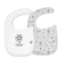 PACK 2 BABEROS 340 20X30 FOX BCO/GRIS INTERBABY