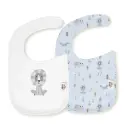 PACK 2 BABEROS 340 20X30 FOX BCO/AZUL INTERBABY
