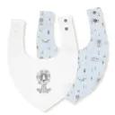 PACK 2 BABEROS BANDANA 339 20X30 FOX BCO/AZUL INTERBABY