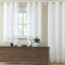 VISILLO RUSTICO RAYAS CHENILLA VD-5388 140X265 BLANCO CAMALTEX