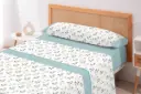 JUEGO DE SABANAS TELA ELIZA AGUA MARINA KARAMELO