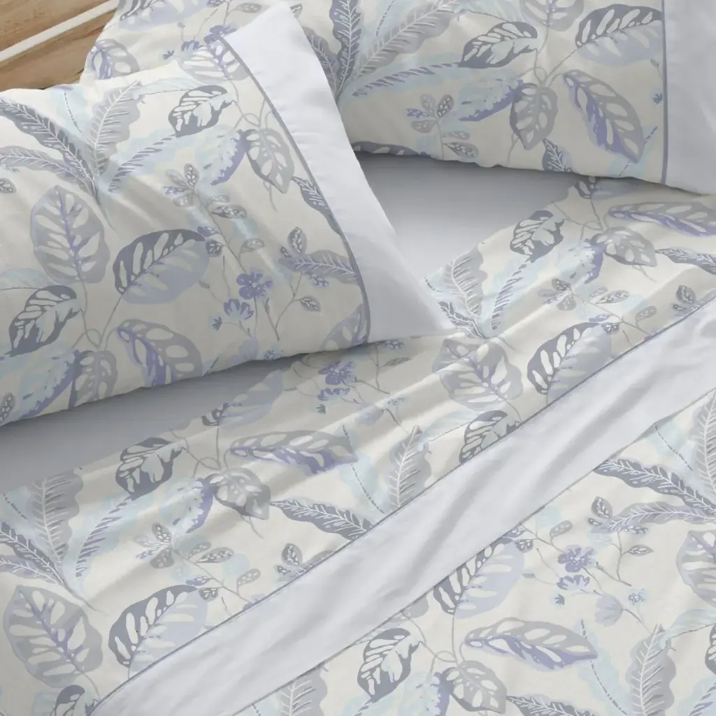 JUEGO DE SABANAS TELA 053 LAVANDA BURRITO BLANCO 