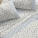 JUEGO DE SABANAS TELA 546 AZUL BURRITO BLANCO