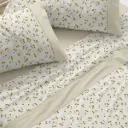 JUEGO DE SABANAS TELA 546 MOSTAZA BURRITO BLANCO