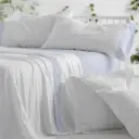 JUEGO DE SABANAS TELA 550 AZUL BURRITO BLANCO
