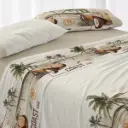 JUEGO DE SABANAS TELA 148 AMBAR BURRITO BLANCO