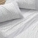JUEGO DE SABANAS TELA 545 AZUL BURRITO BLANCO