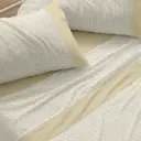 JUEGO DE SABANAS TELA 100% ALGODON 638 MOSTAZA BURRITO BLANCO