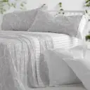 JUEGO DE SABANAS TELA 100% ALGODON 636 GRIS BURRITO BLANCO