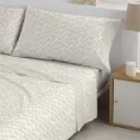 JUEGO DE SABANAS TELA CARLO BEIGE POLO POLO