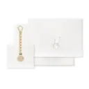 TRIPTICO CUNA TELA CONEJITOS ABRAZOS PASACINTAS + BROCHE BEIGE INTERBABY