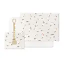 TRIPTICO CUNA TELA SAVANNA ESTAMPADO+ BROCHE BEIG INTERBABY