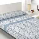 JUEGO DE SABANAS MICROFIBRA IRACEN AZUL ROSSANA 