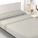 JUEGO DE SABANAS MICROFIBRA CAELIA BEIGE ROSSANA 