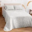 COLCHA JACQUARD INDIANA GRIS DON ALGODON