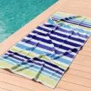 TOALLA PLAYA TERCIOPELO NAKEE AZUL 90X165 SECANETA