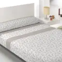 JUEGO DE SABANAS MICROFIBRA CIANA BEIGE ROSSANA
