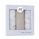 PACK 3 GASAS ESTAMPADAS 70X70 10812 BEIGE GAMBERRITOS