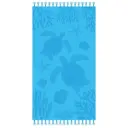 TOALLA PLAYA VELOURS 07859 TORTUGAS TURQUESA 90X170 SUR & SURF