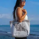 BOLSO PLAYA ESTAMPADO CARACOLA 07721 50X35X14 GRIS SUN & SURF