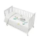 FUNDA NORDICA REVERSIBLE DESENFUNDABLE CON RELLENO+CHICHONERA MOD. GRANJA KOALA VERDE INTERBABY