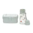 SET FIAMBRERA+BOTELLA AGUA + 2 TAPONES MODELO GRANJA KOALA VERDE INTERBABY
