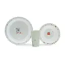SET VAJILLA 3 PIEZAS MODELO GRANJA KOALA VERDE INTERBABY