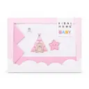 JUEGO DE SABANAS TELA 11055 BLANCO/ROSA VIDAL HOME BABY