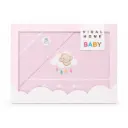 JUEGO DE SABANAS TELA CUNA 11060 ROSA VIDAL HOME BABY