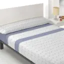 JUEGO DE SABANAS MICROFIBRA DEVAN AZUL ROSSANA 