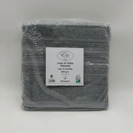JUEGO DE TOALLAS 3 PZ 600 GR PERLA ELITE COLLECTION    