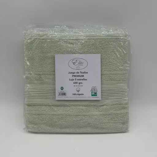 JUEGO DE TOALLAS 3 PZ 600 GR MENTA ELITE COLLECTION     