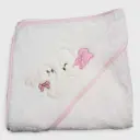 CAPA DE BAÑO OSITO BCO/ROSA 100X100 BEBEGIRO