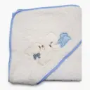CAPA DE BAÑO OSITO BCO/AZUL 100X100 BEBEGIRO