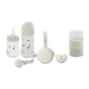 SET 6 PIEZAS BIBERONES+PORTACHUPETES+BROCHE+CHUPETE+DOSIFICADOR MODELO SAVANNA BEIGE INTERBABY