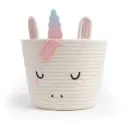 CESTA MULTIUSOS UNICORNIO BCO/ROSA INTERBABY